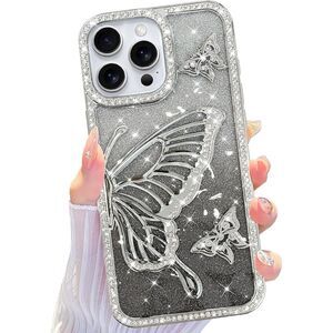 iPhone 16 Pro Max Case Cute 3D Butterfly Pattern Design, 20F185PH023